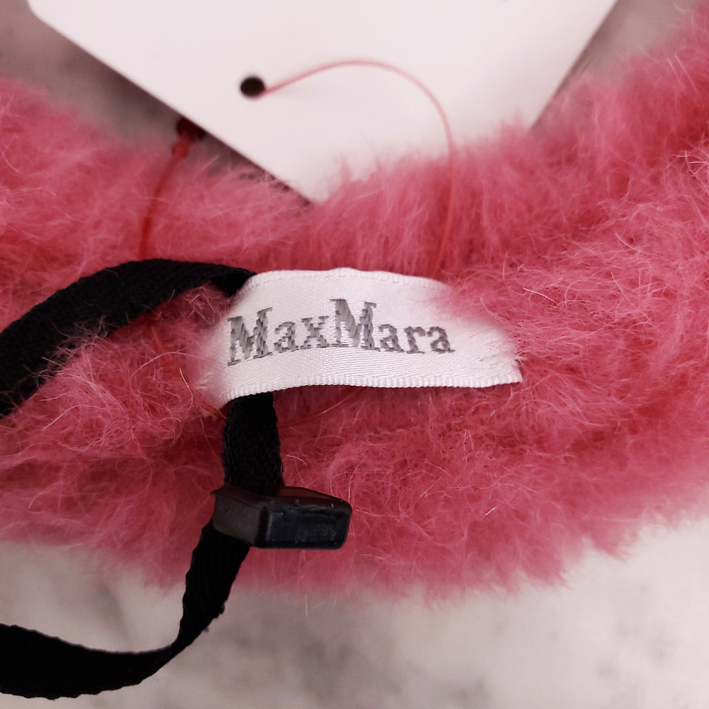 MAX MARA PINK TEDDY EARMUFFS AND GLOVES SET