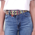 MISSONI GREEN METALLIC PATTERNED BELT - SIZE 80