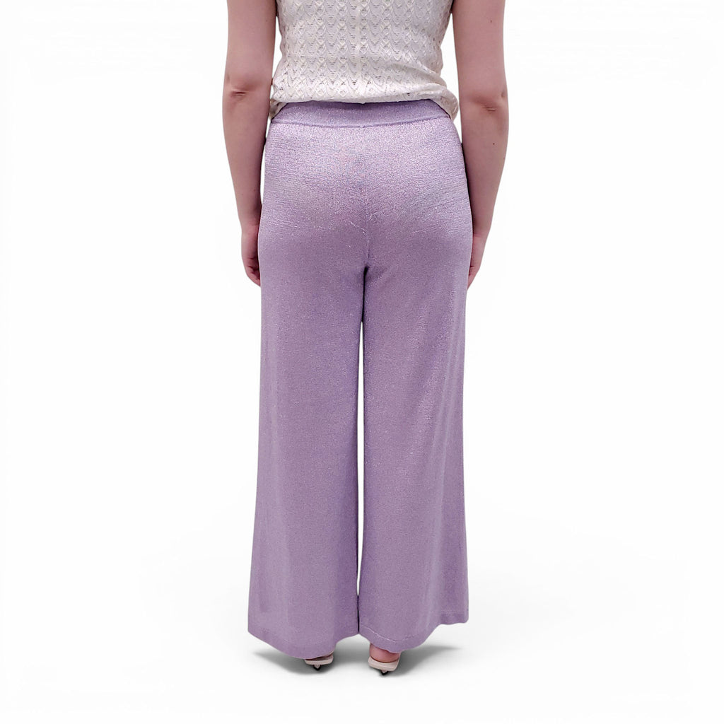MISSONI LILAC METALLIC TROUSERS - SIZE 42