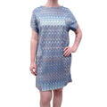 MISSONI METALLIC KNIT BLUE DRESS - SIZE 46