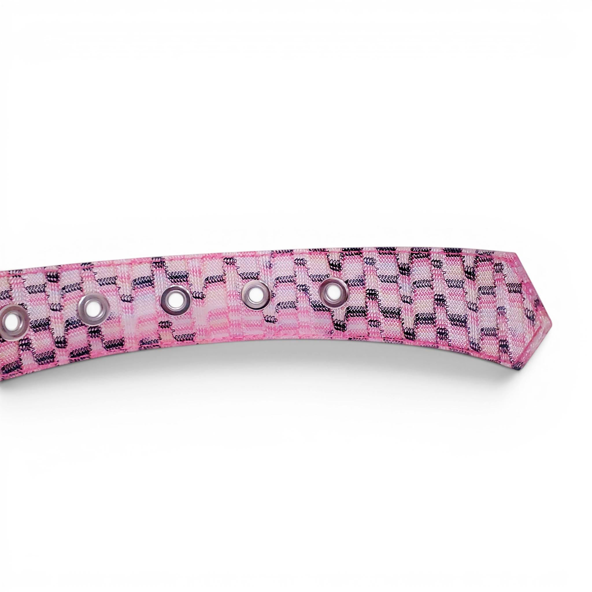 MISSONI PINK PATTERNED PVC BELT - SIZE 70