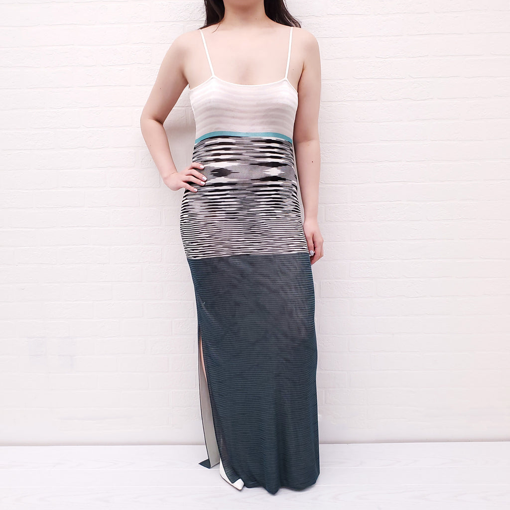 MISSONI STRIPED MAXI DRESS - SIZE 44