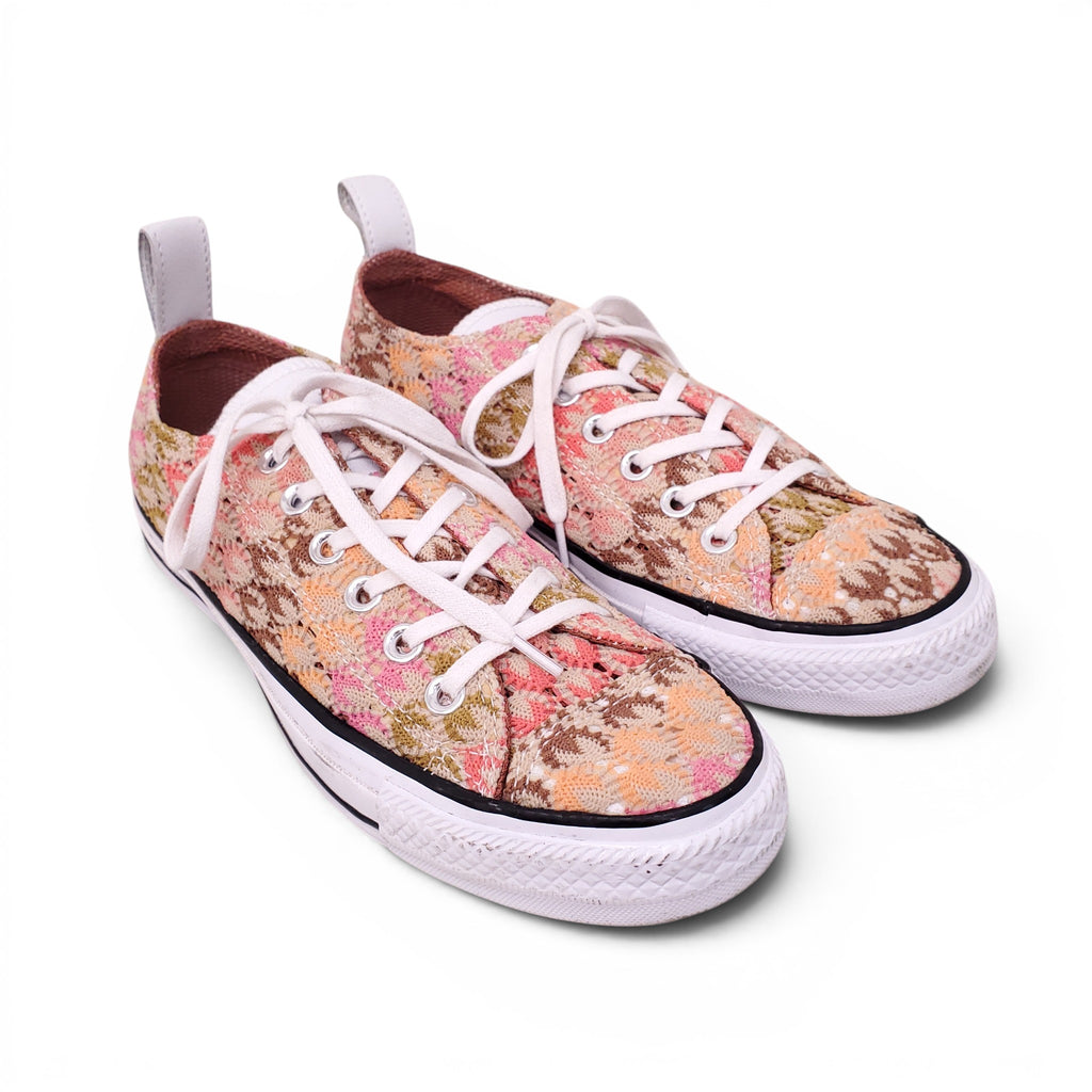 MISSONI x CONVERSE PATTERNED KNIT SNEAKERS - SIZE 8