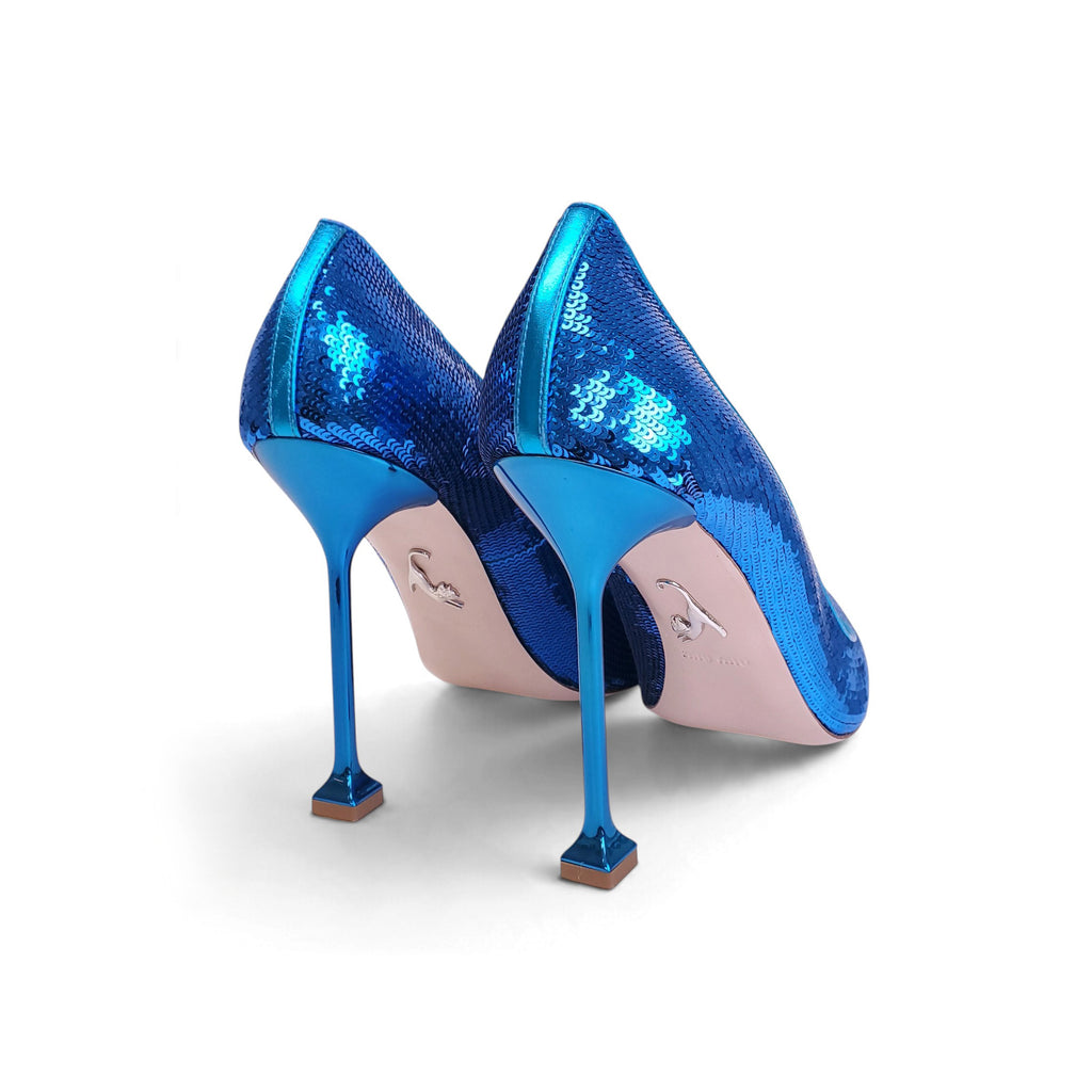 MIU MIU BLUE SEQUIN PUMPS - SIZE 40.5