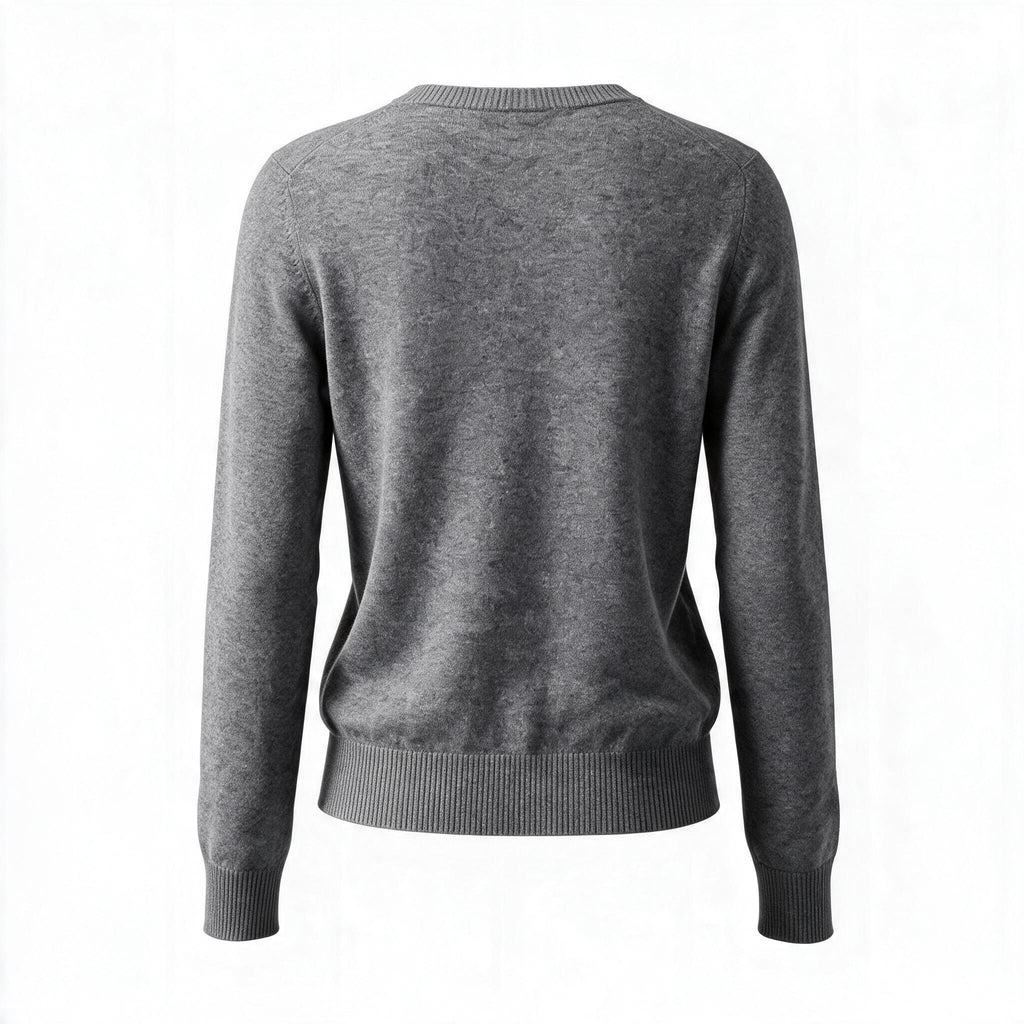 MIU MIU DARK GREY LOGO CASHMERE CARDIGAN - SIZE 36