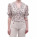 MIU MIU FLORAL SCALLOPED BLOUSE - SIZE 40