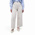 MIU MIU KHAKI JEANS WITH LOGO DETAIL - SIZE 34