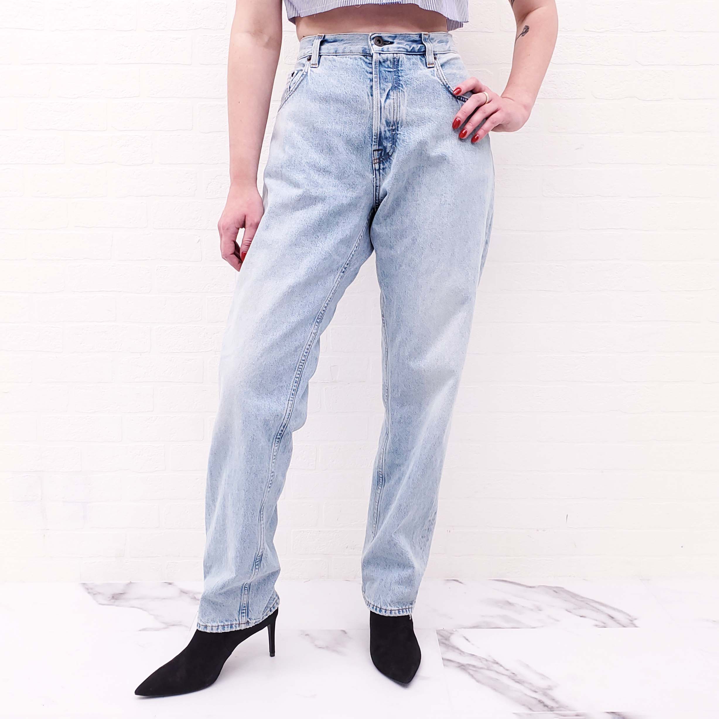 MIU MIU LOGO EMBROIDERED JEANS - SIZE 28