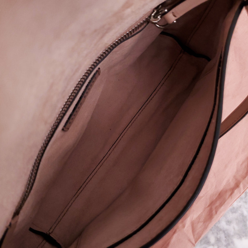 MIU MIU LOGO LEATHER CROSSBODY SATCHEL