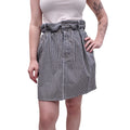 MIU MIU LOGO STRIPED DENIM SKIRT - SIZE 42