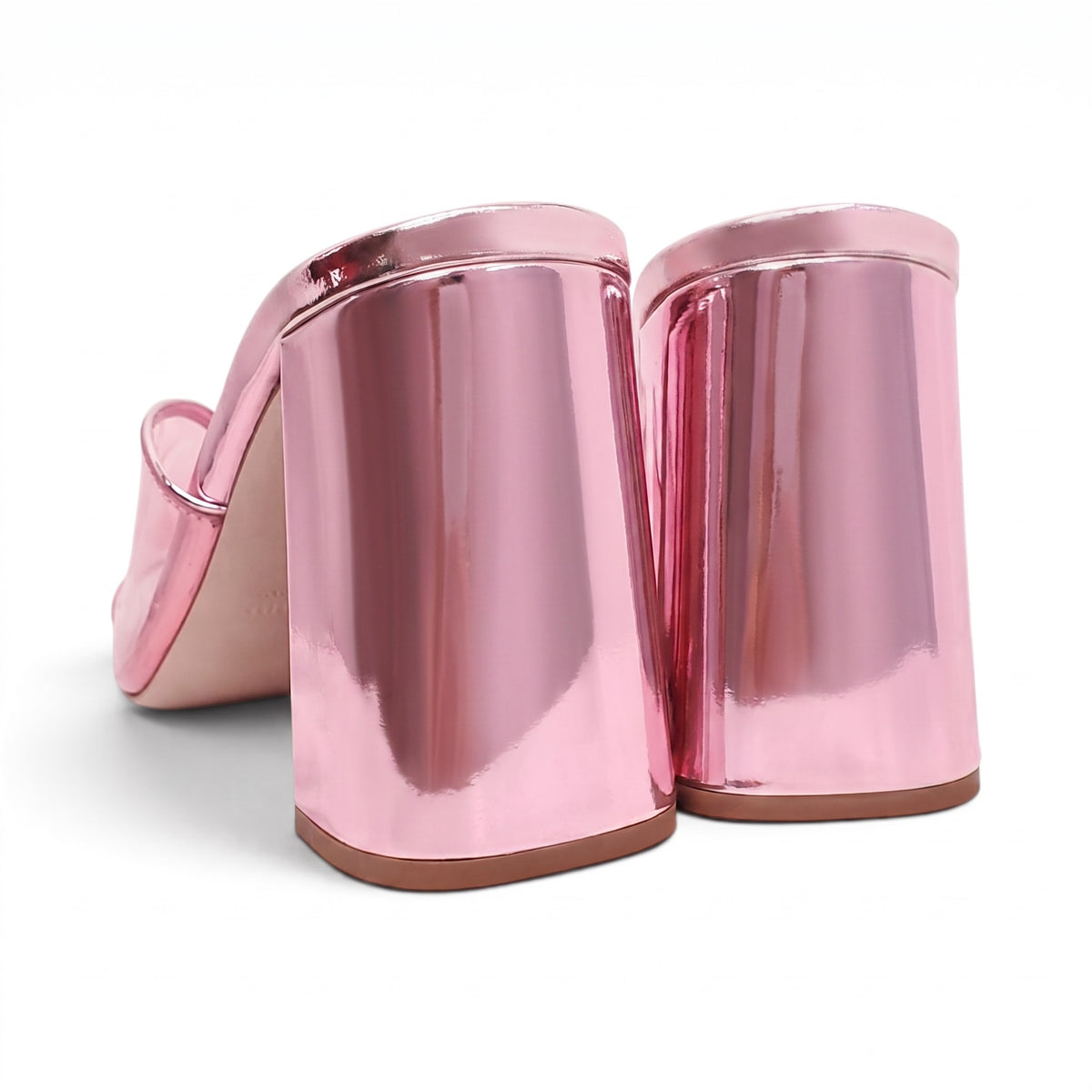MIU MIU PINK LUCITE BLOCK HEELS - SIZE 38