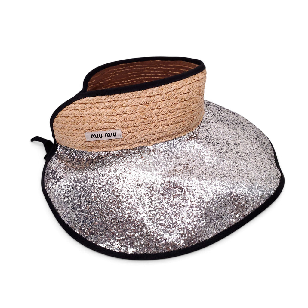 MIU MIU SPARKLE VISOR - SIZE M