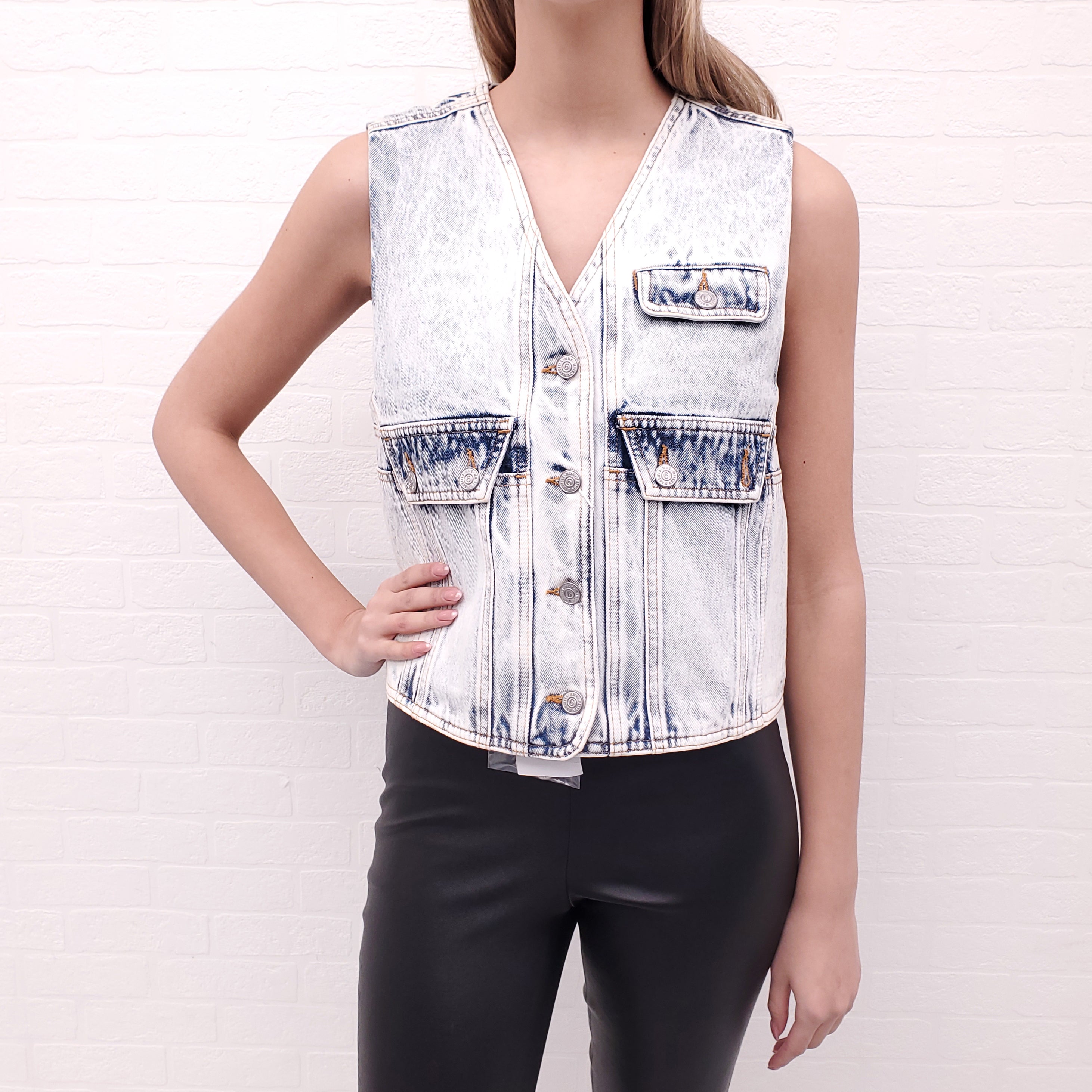 MM6 MAISON MARGIELA DENIM VEST - SIZE 38