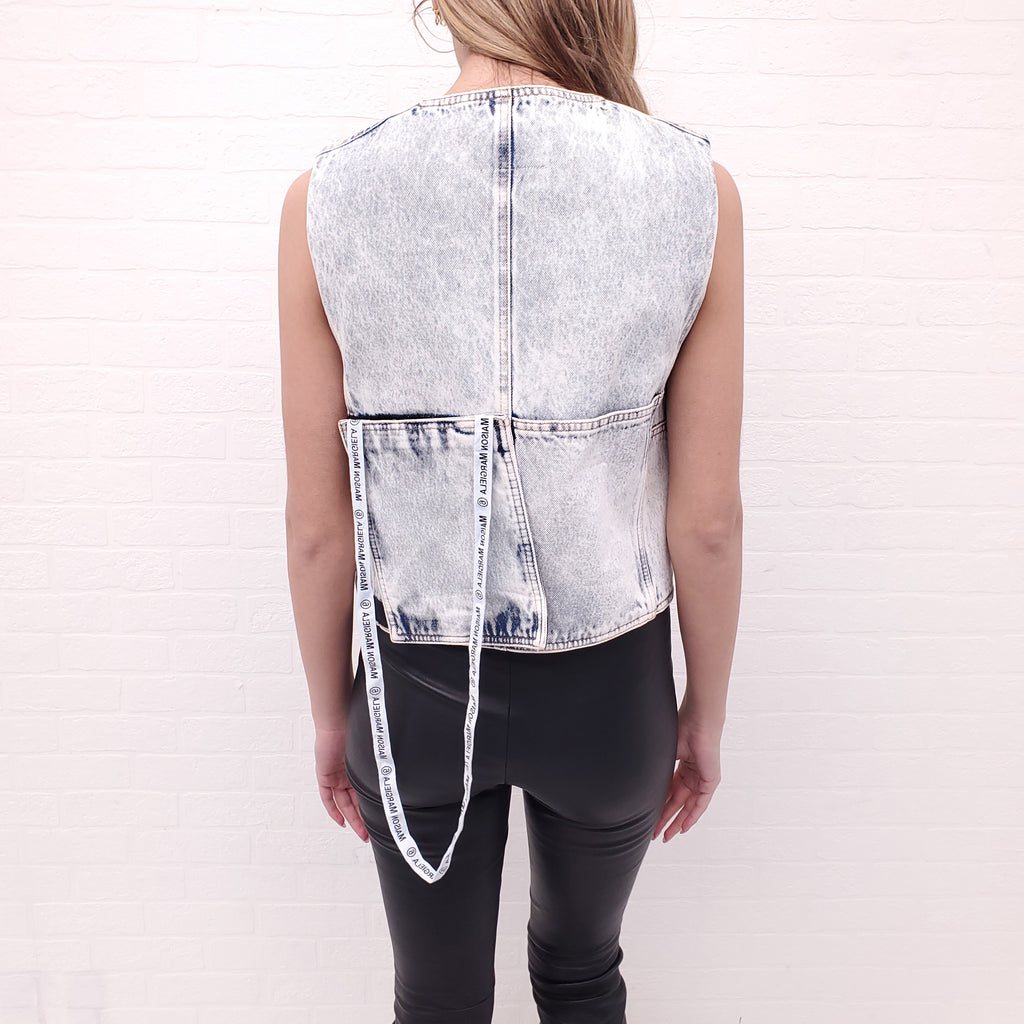 MM6 MAISON MARGIELA DENIM VEST - SIZE 38