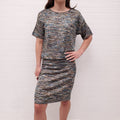 M MISSONI GREEN KNIT MIDI DRESS - SIZE S
