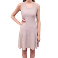 M MISSONI TAUPE SHIMMER KNIT DRESS - SIZE 46