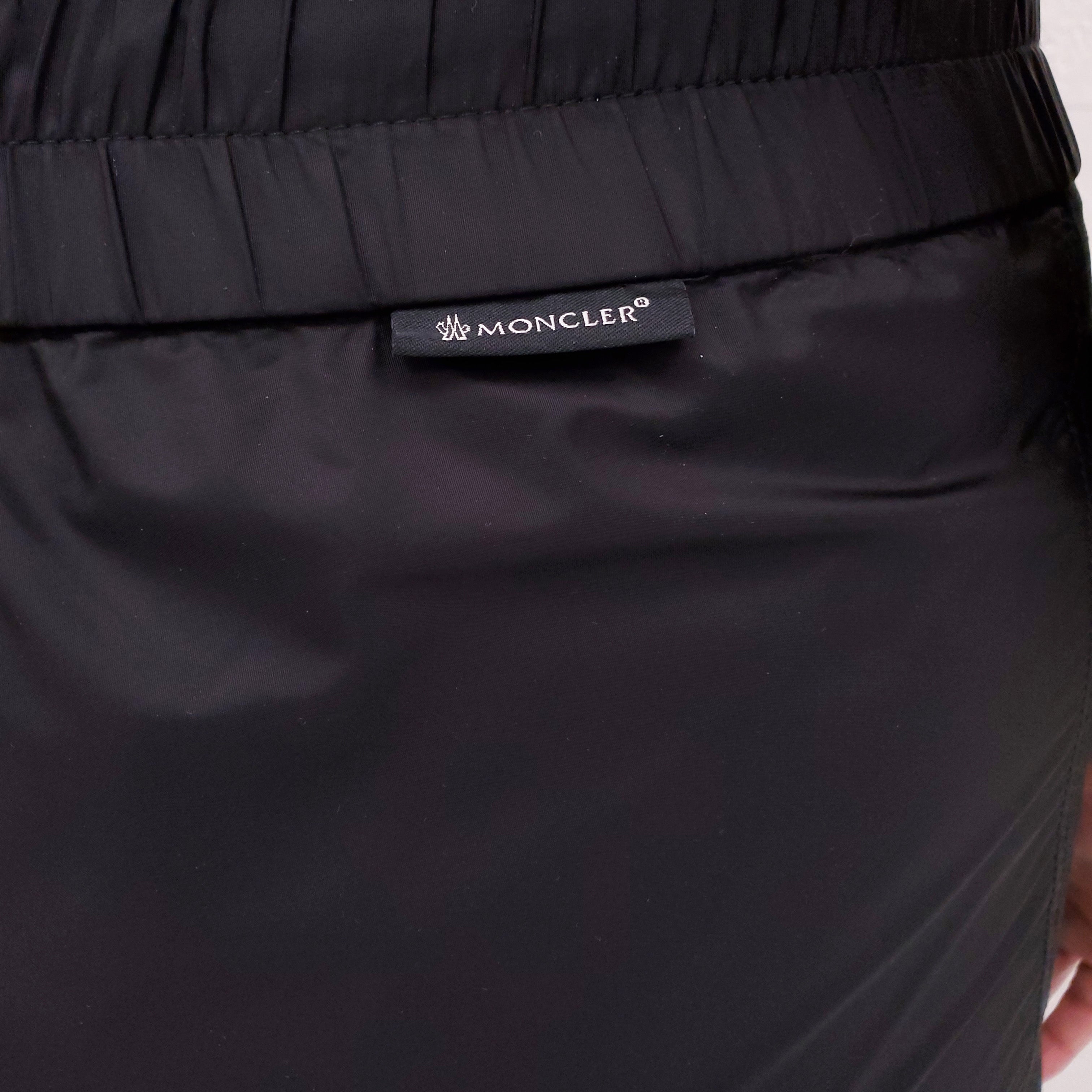 MONCLER BLACK TRACK PANTS - SIZE 44