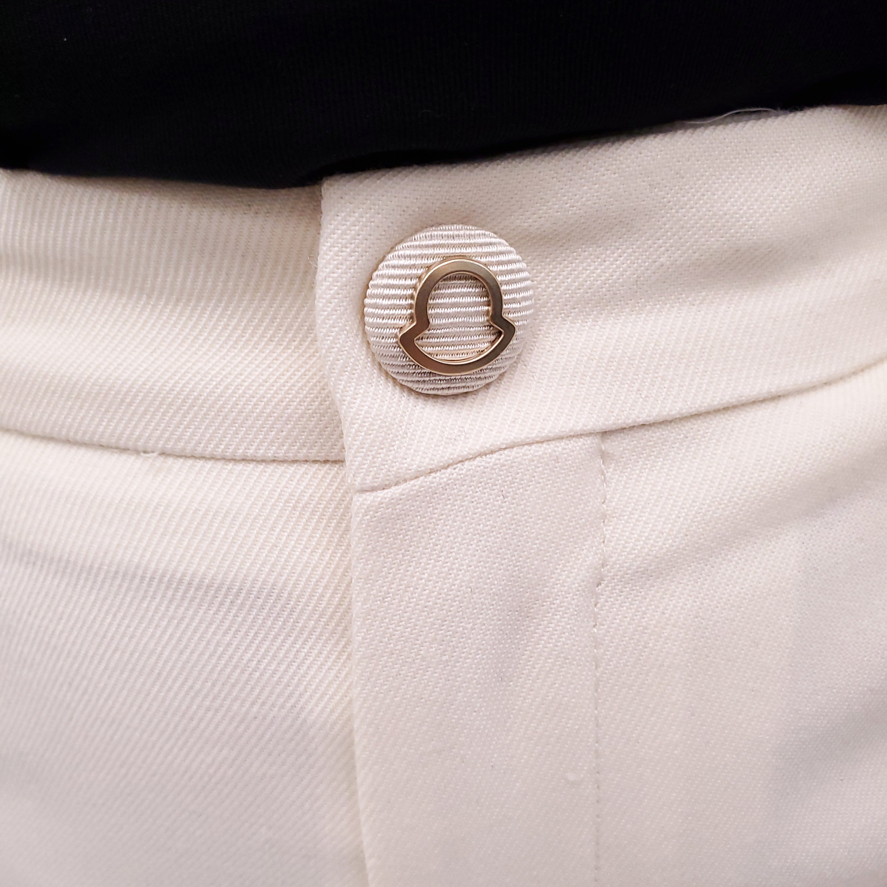 MONCLER CREAM TROUSERS - SIZE 38