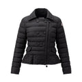 MONCLER DOWN JACKET WITH PEPLUM RUFFLE DETAIL - SIZE 2