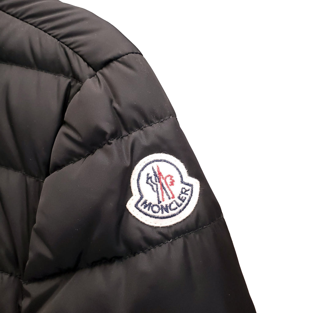 MONCLER DOWN JACKET WITH PEPLUM RUFFLE DETAIL - SIZE 2