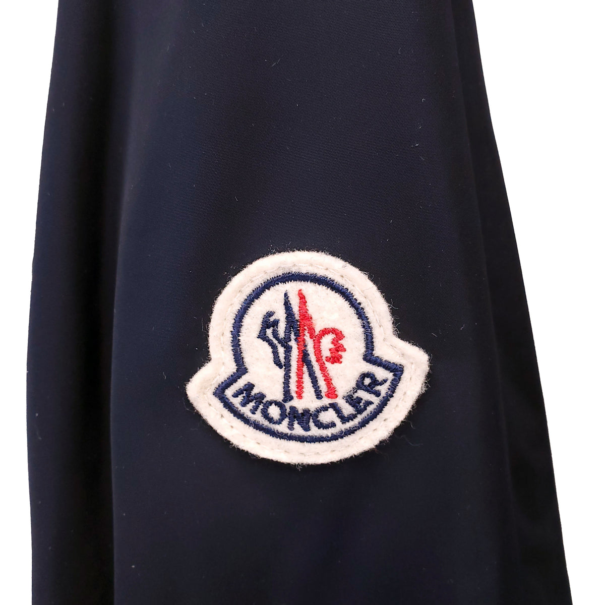 MONCLER NAVY WINDBREAKER WITH LOGO - SIZE 3