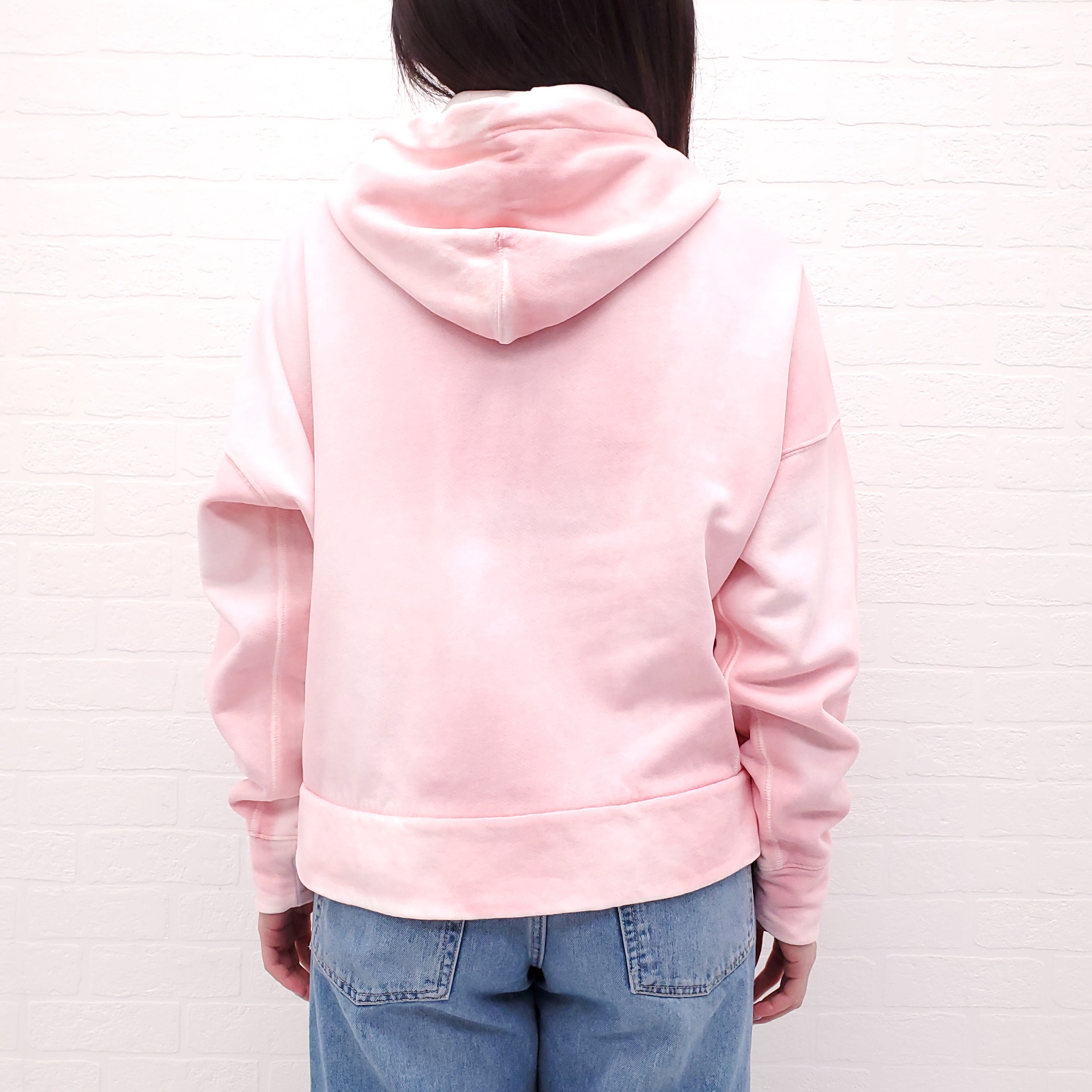 MONCLER PINK OVERSIZED TIE DYE LOGO SWEATSHIRT - SIZE XS