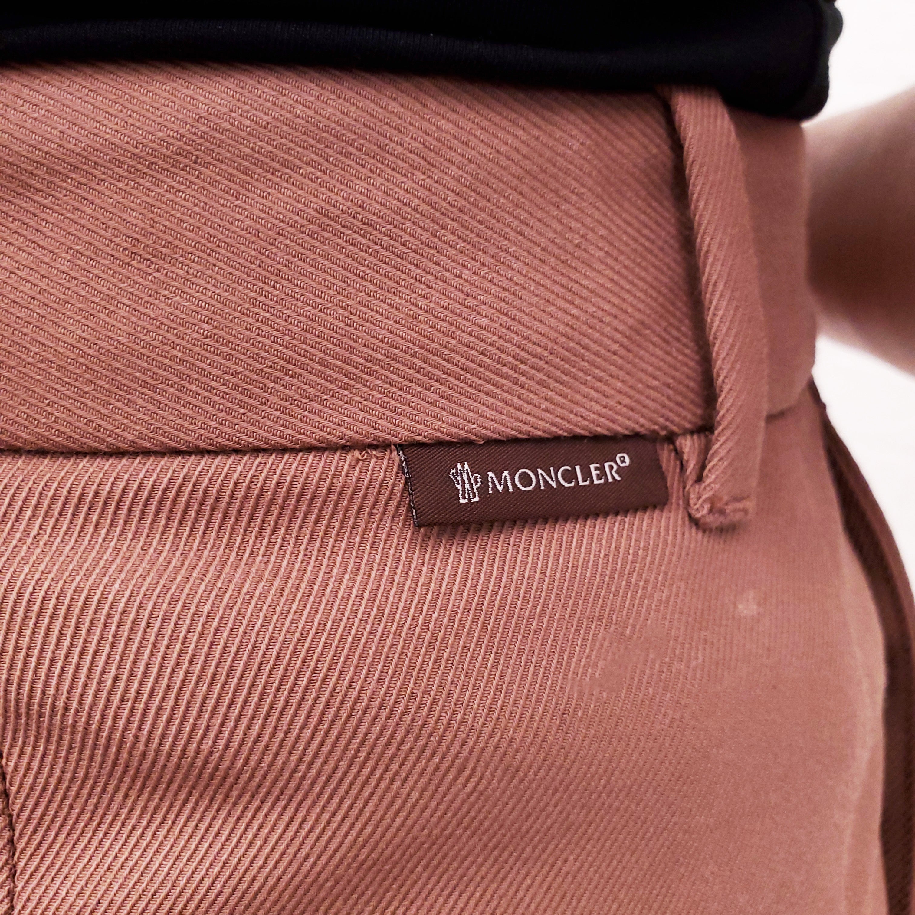 MONCLER PINK PLEATED TROUSERS - SIZE 46