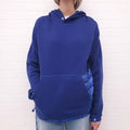 MONCLER UNISEX ROYAL BLUE PUFFER SWEATSHIRT WITH LOGO - SIZE L MENS/XL WOMENS