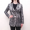 MOSCHINO BOUTIQUE METALLIC TEXTURED BLAZER - SIZE 6