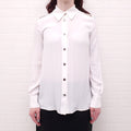 MOSCHINO BOUTIQUE WHITE BLOUSE WITH CHAIN DETAIL - SIZE 4