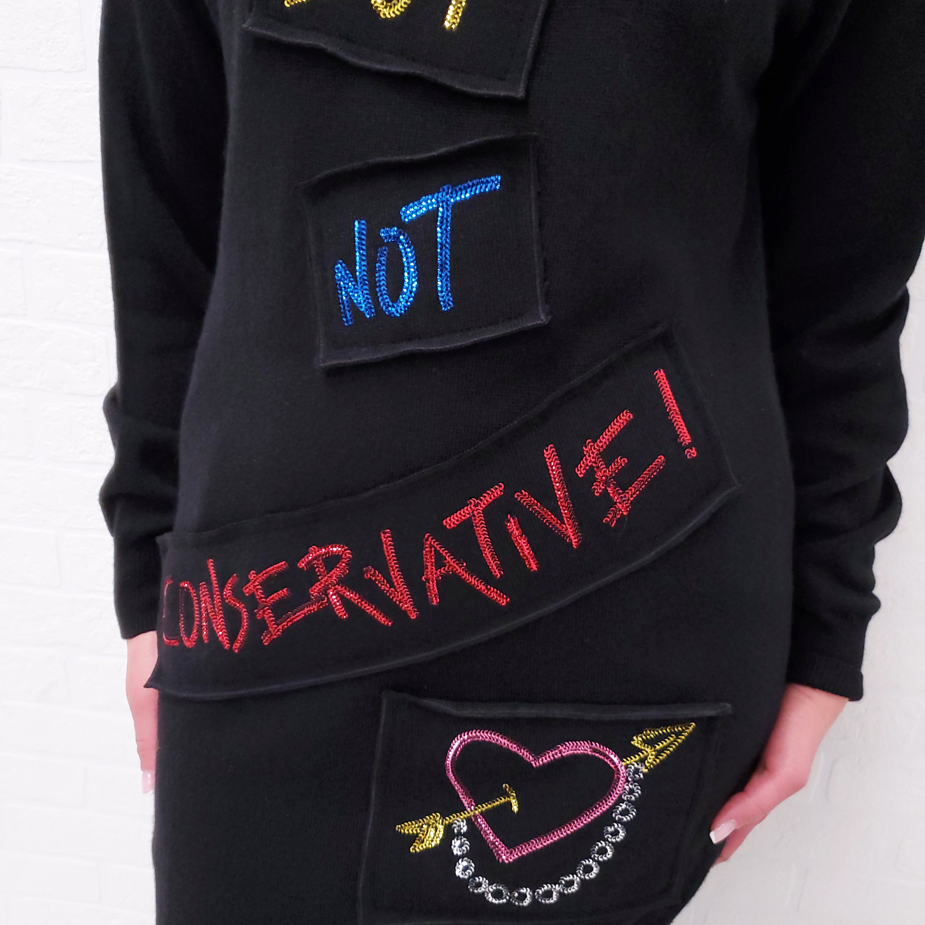 MOSCHINO SEQUIN SWEATER - SIZE 36