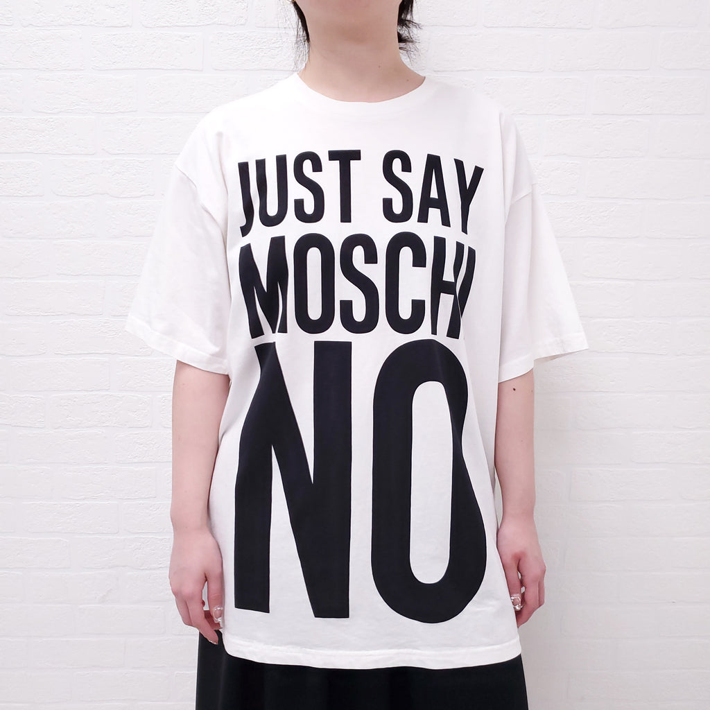MOSCHINO 'JUST SAY MOSCHINO' T-SHIRT - SIZE M