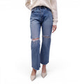 MOUSSY VINTAGE BUTTON-FLY RIPPED JEANS - SIZE 25