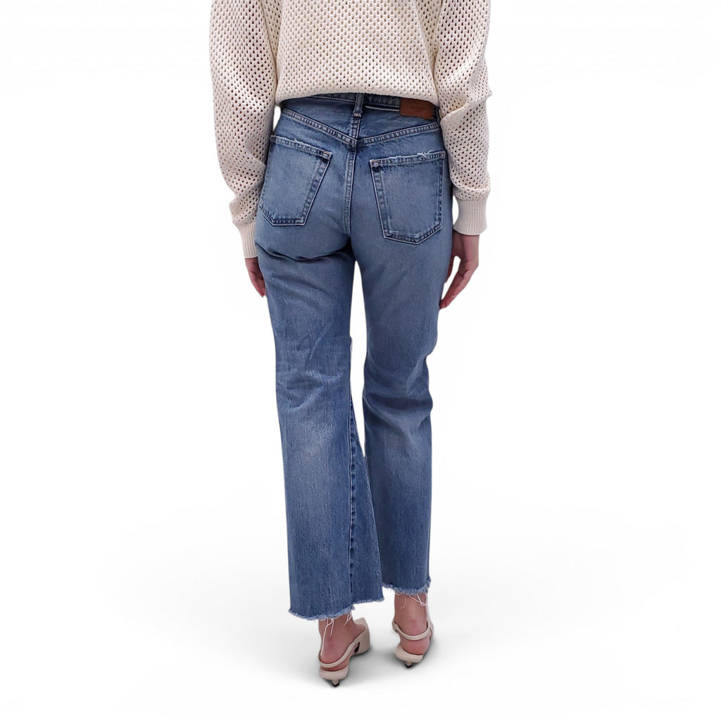 MOUSSY VINTAGE BUTTON-FLY RIPPED JEANS - SIZE 25