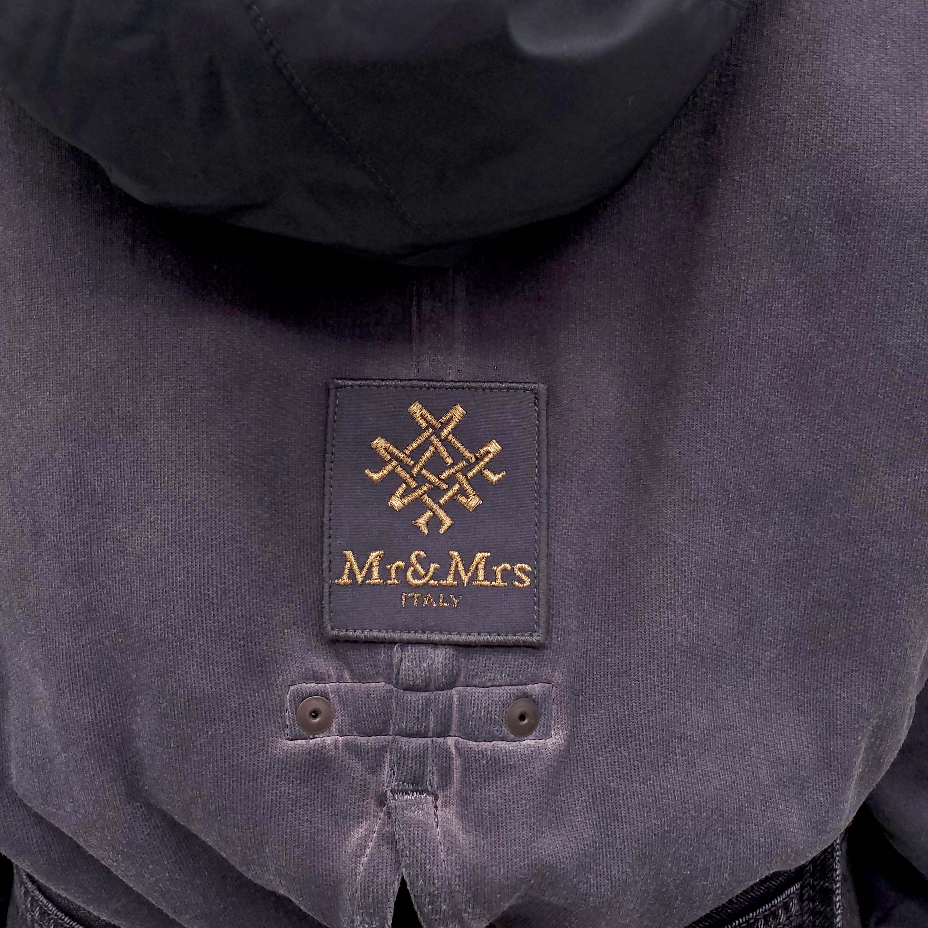 MR & MRS GREY CROPPED SWEATSHIRT WITH ARMY SEQUIN DETAIL - SIZE S