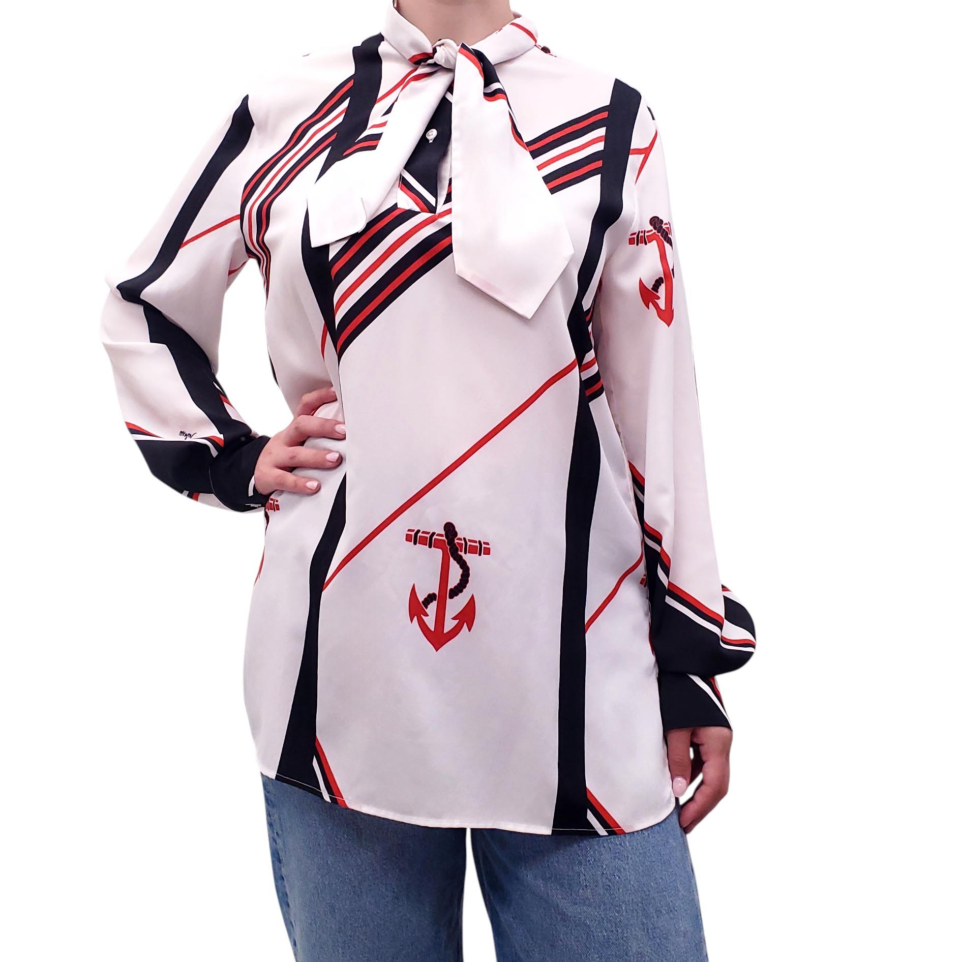 MSGM NAUTICAL BLOUSE - SIZE 44