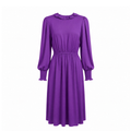 ISABEL MARANT ÉTOILE PURPLE 100% SILK MIDI DRESS - SIZE 34