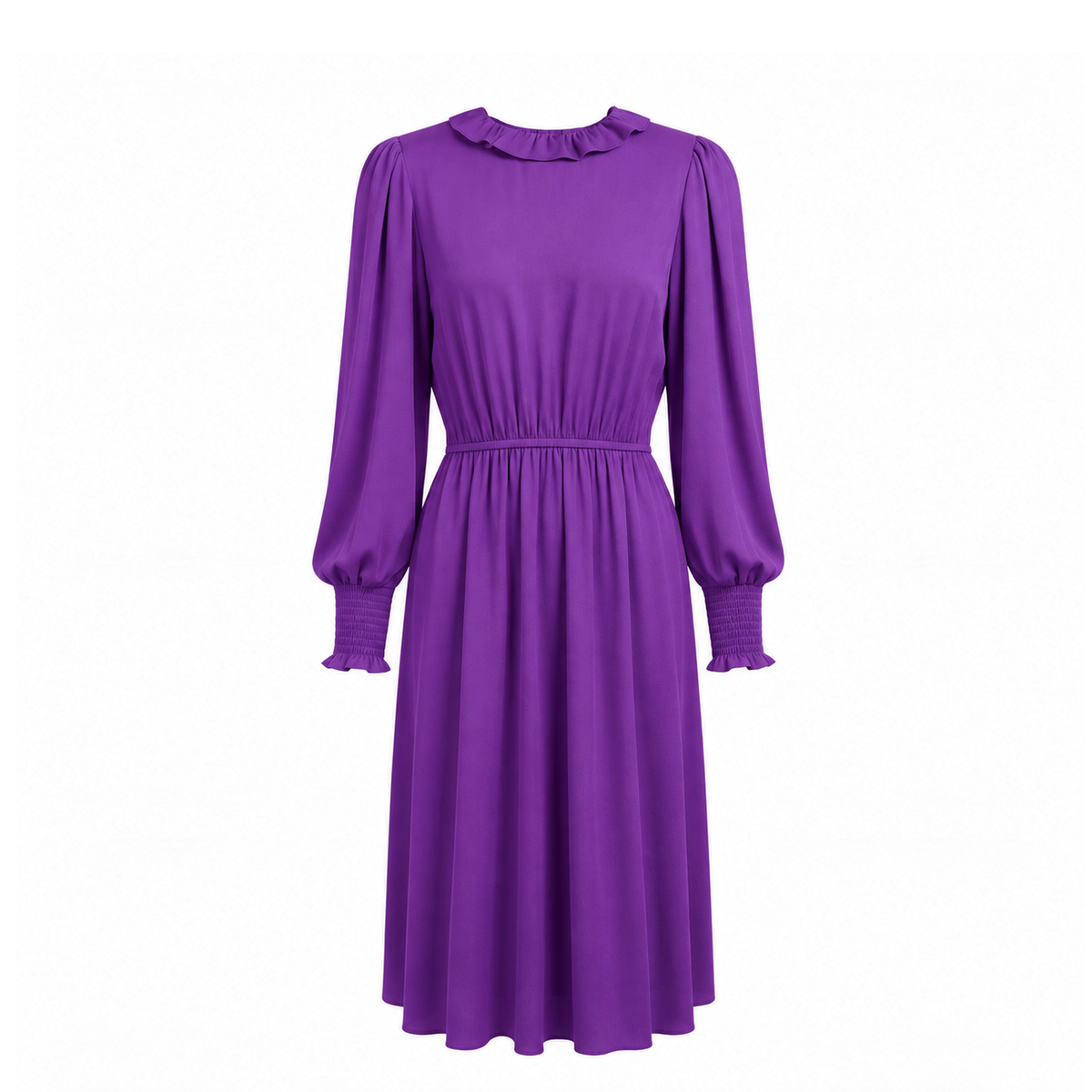 ISABEL MARANT ÉTOILE PURPLE 100% SILK MIDI DRESS - SIZE 34