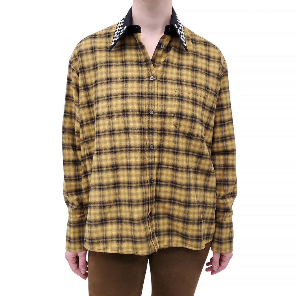 N21 YELLOW PLAID CAMICIA TESSUTO SHIRT - SIZE S