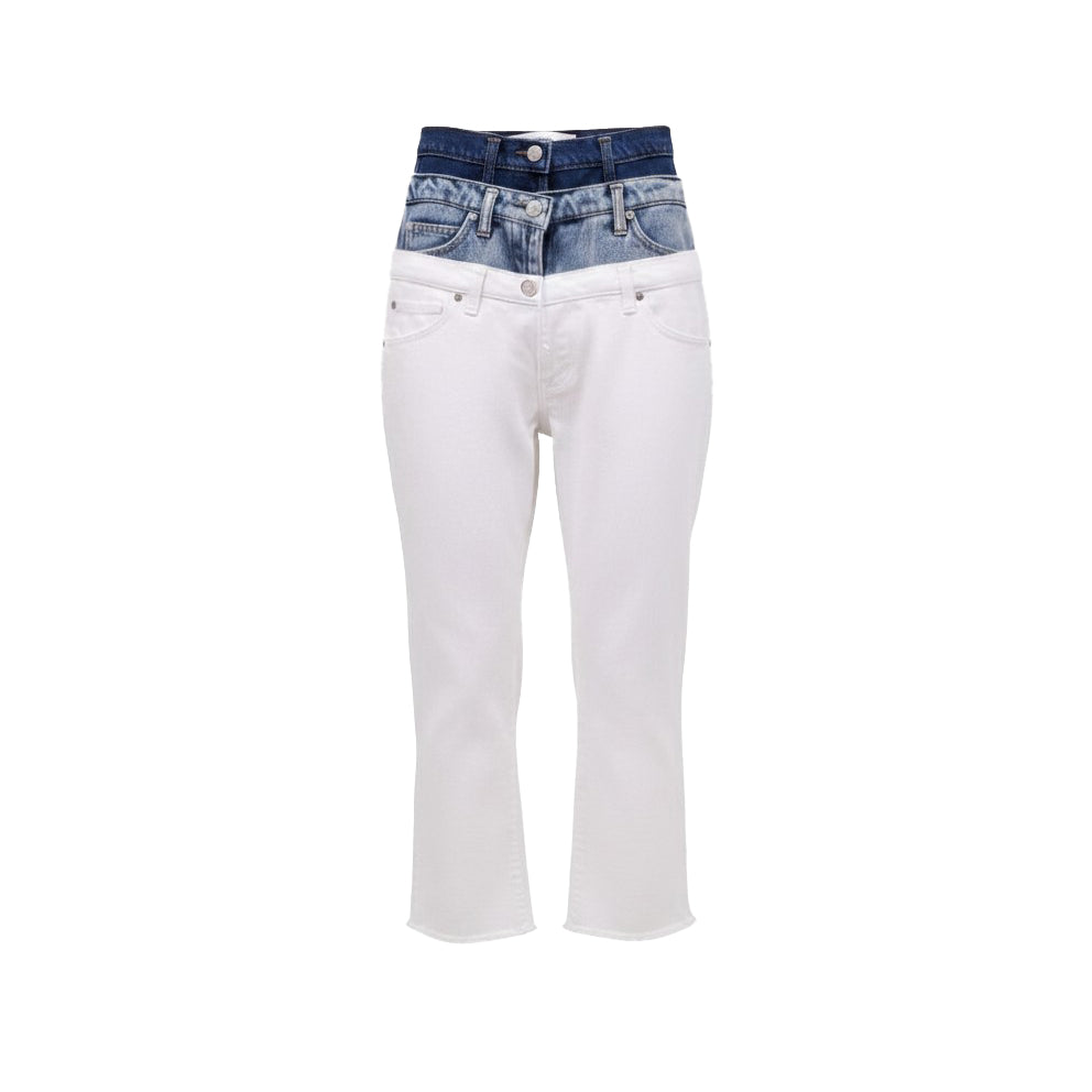 NATASHA ZINKO TRIPLE WAISTBAND JEANS - SIZE 34