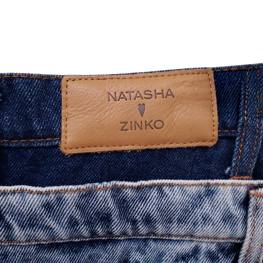 NATASHA ZINKO TRIPLE WAISTBAND JEANS - SIZE 34