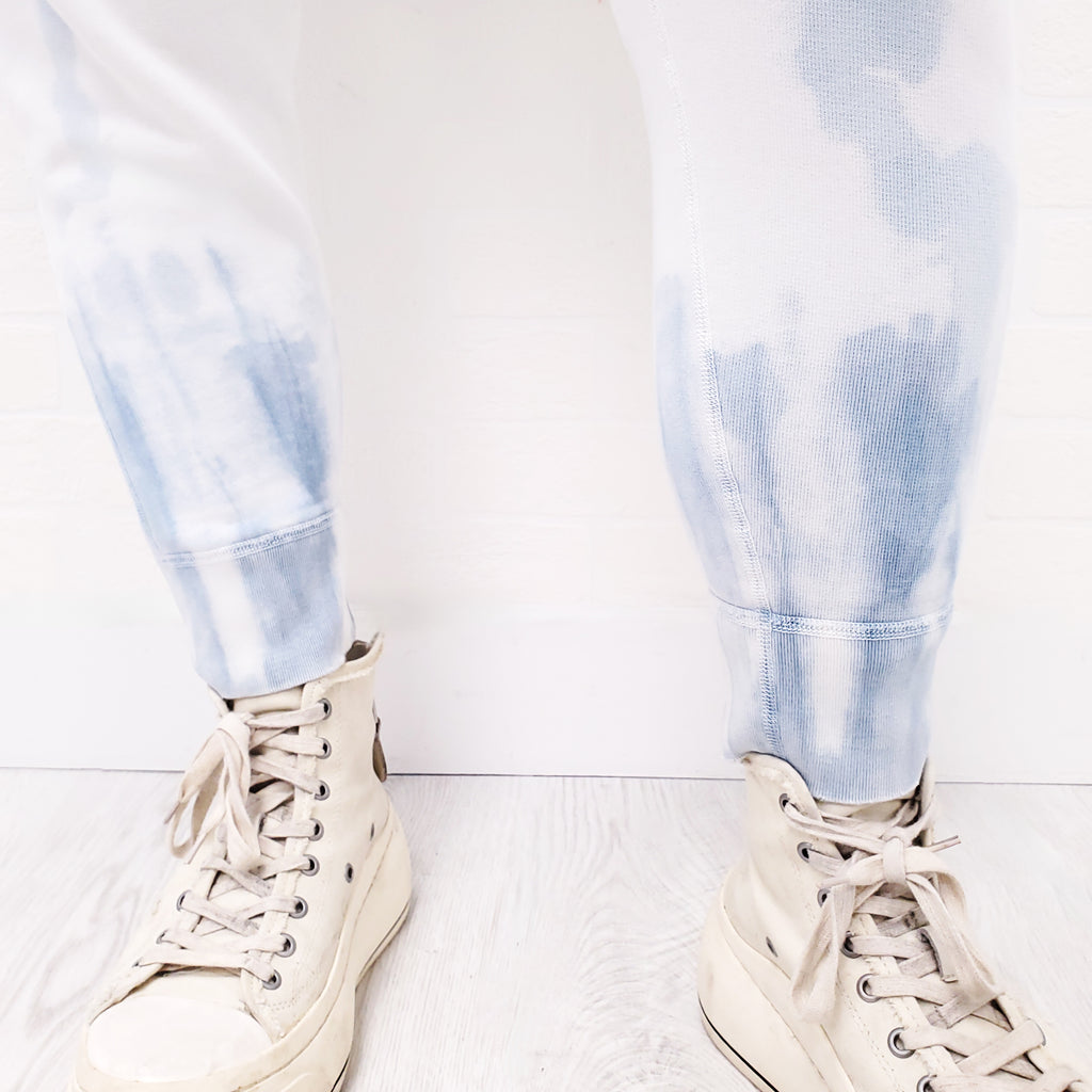 NILI LOTAN BLUE TIE DYE SWEATPANTS - SIZE S
