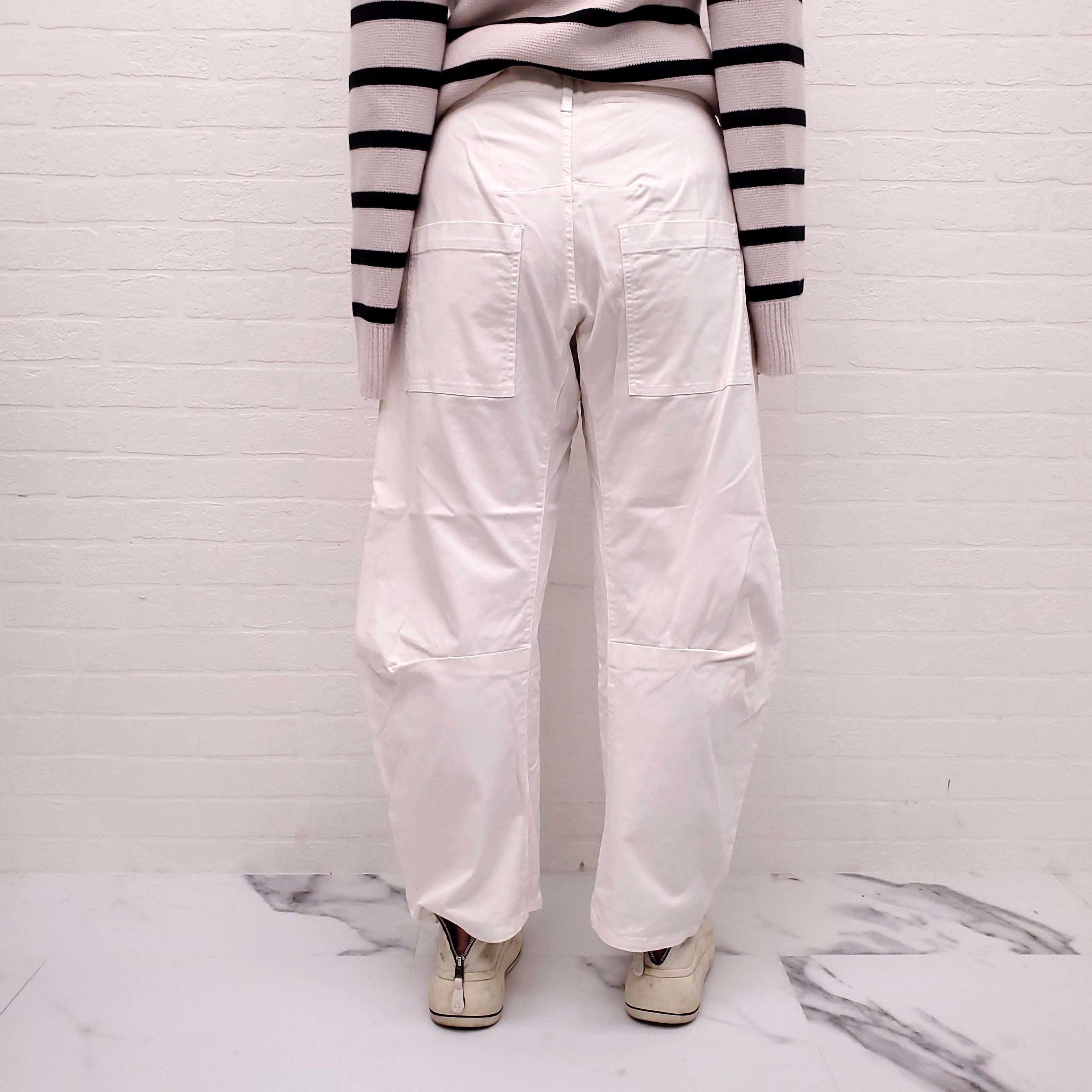 NILI LOTAN CREAM 'SHON' TROUSERS - SIZE 8