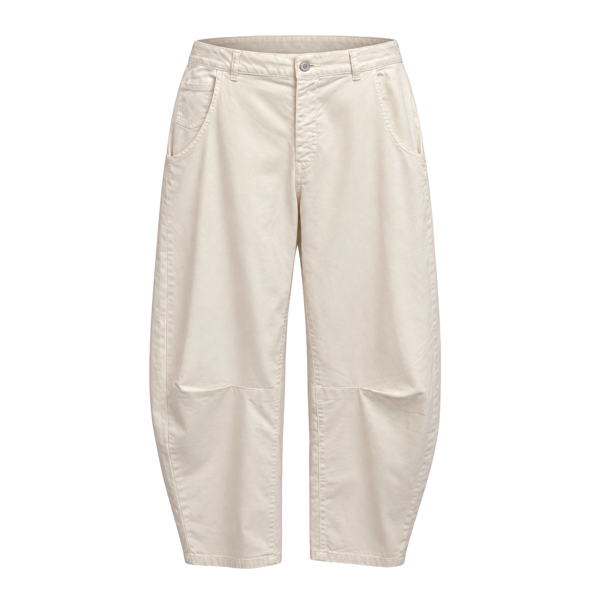 NILI LOTAN LIGHT BEIGE SHON BARREL PANTS - SIZE 10