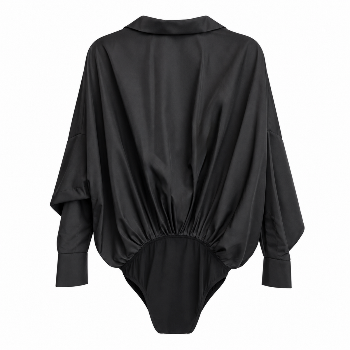 NORMA KAMALI SUPER OVERSIZED BOYFRIEND SHIRT BODYSUIT - SIZE M