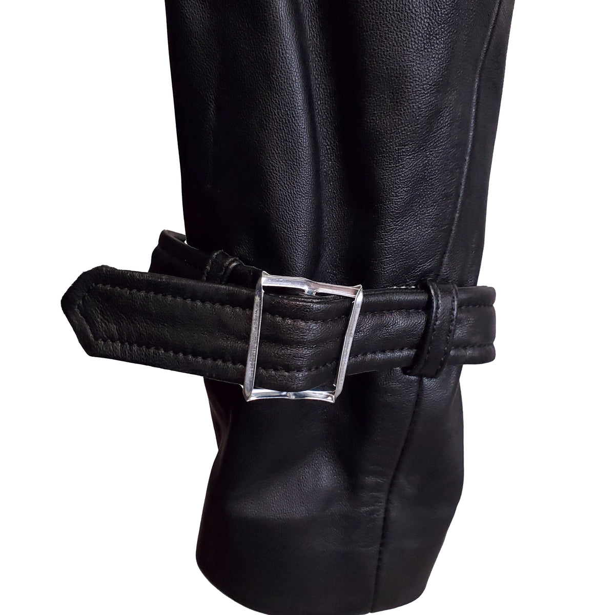 NOUR HAMMOUR HATTI CROPPED LEATHER JACKET - SIZE 40