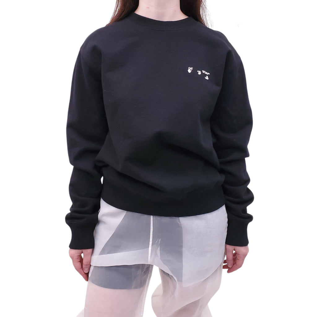 OFF-WHITE BLACK LOGO SWEATSHIRT - SIZE M