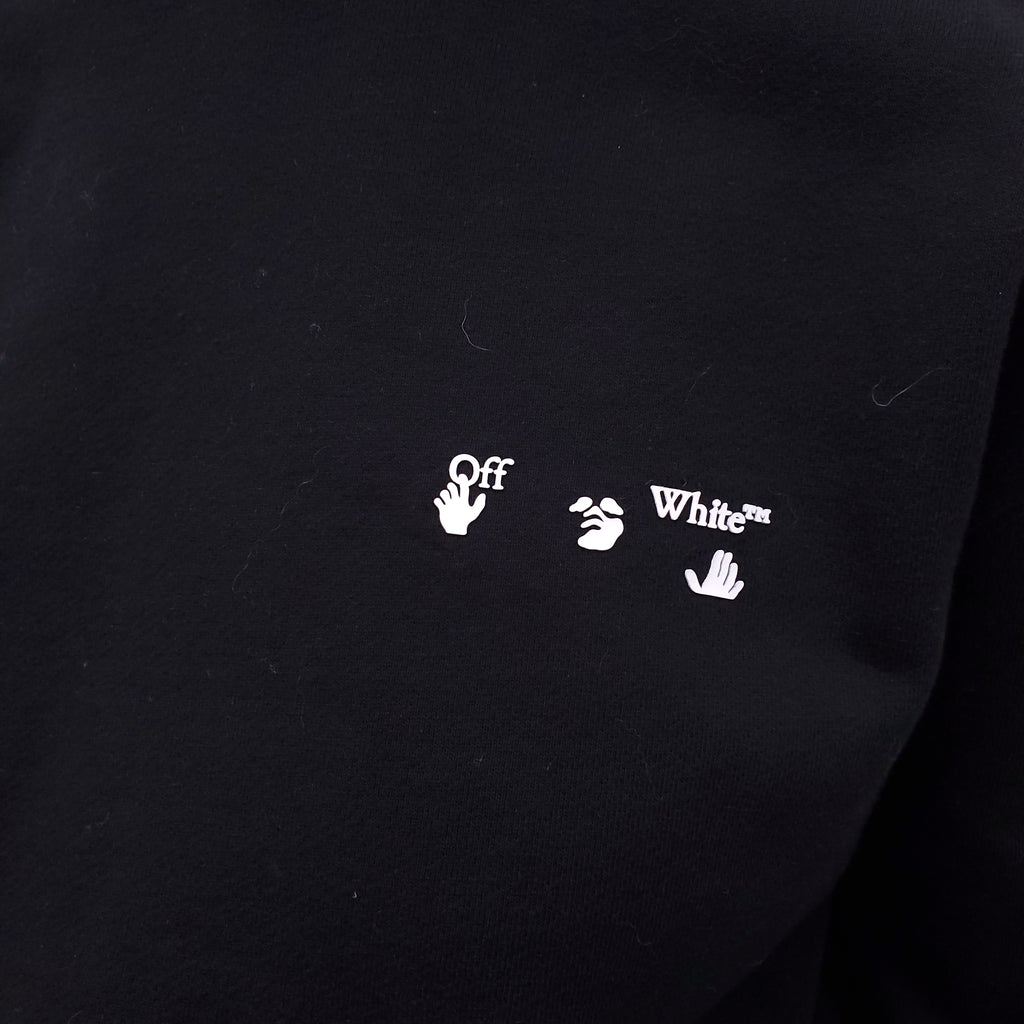 OFF-WHITE BLACK LOGO SWEATSHIRT - SIZE M