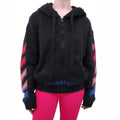 OFF-WHITE BLACK WOOL BLEND OMBRE LOGO SWEATSHIRT - SIZE M