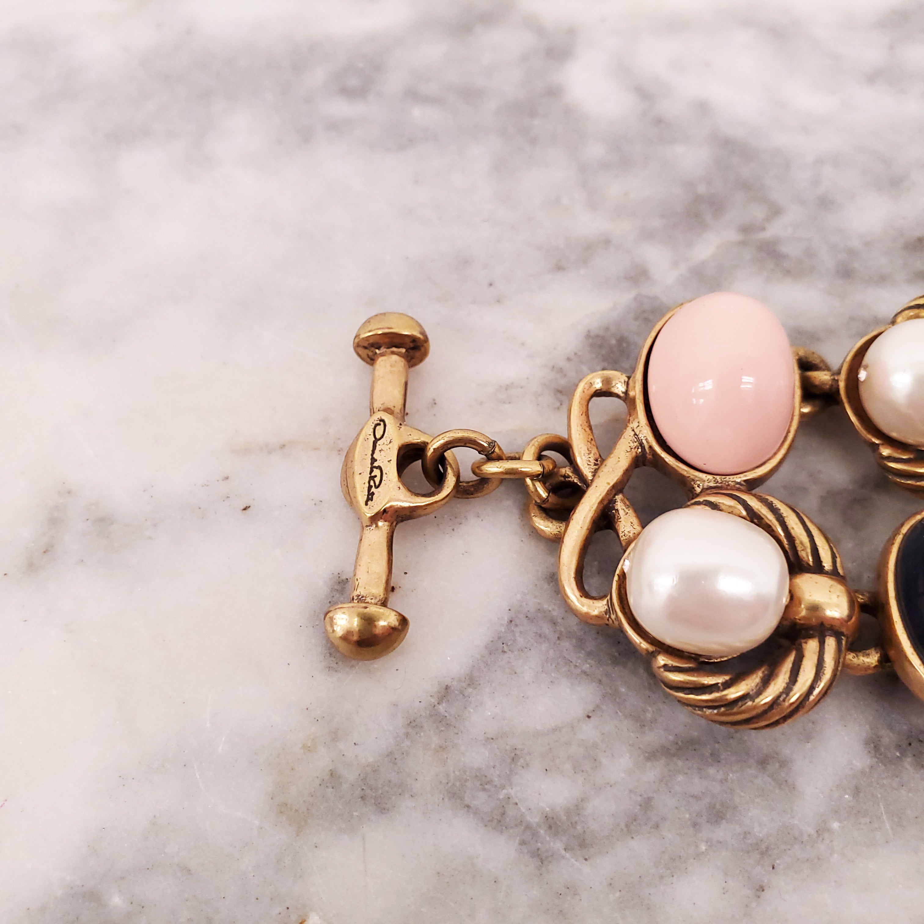 OSCAR DE LA RENTA PINK AND BLUE BRACELET